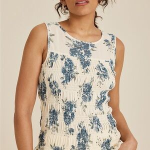 Maurices Smocked Floral Tank Top
